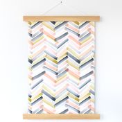 Chevron Blush Navy