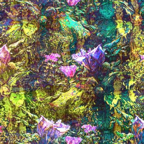 PINK MOSS INDIGO STRIPES DREAMY FLOWERY FAIRY FOREST