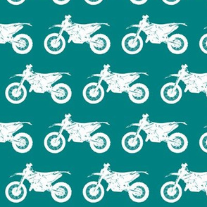 2.5" Dirt Bikes on Teal