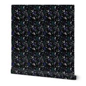 Terrazzo - Green & Blue on Black