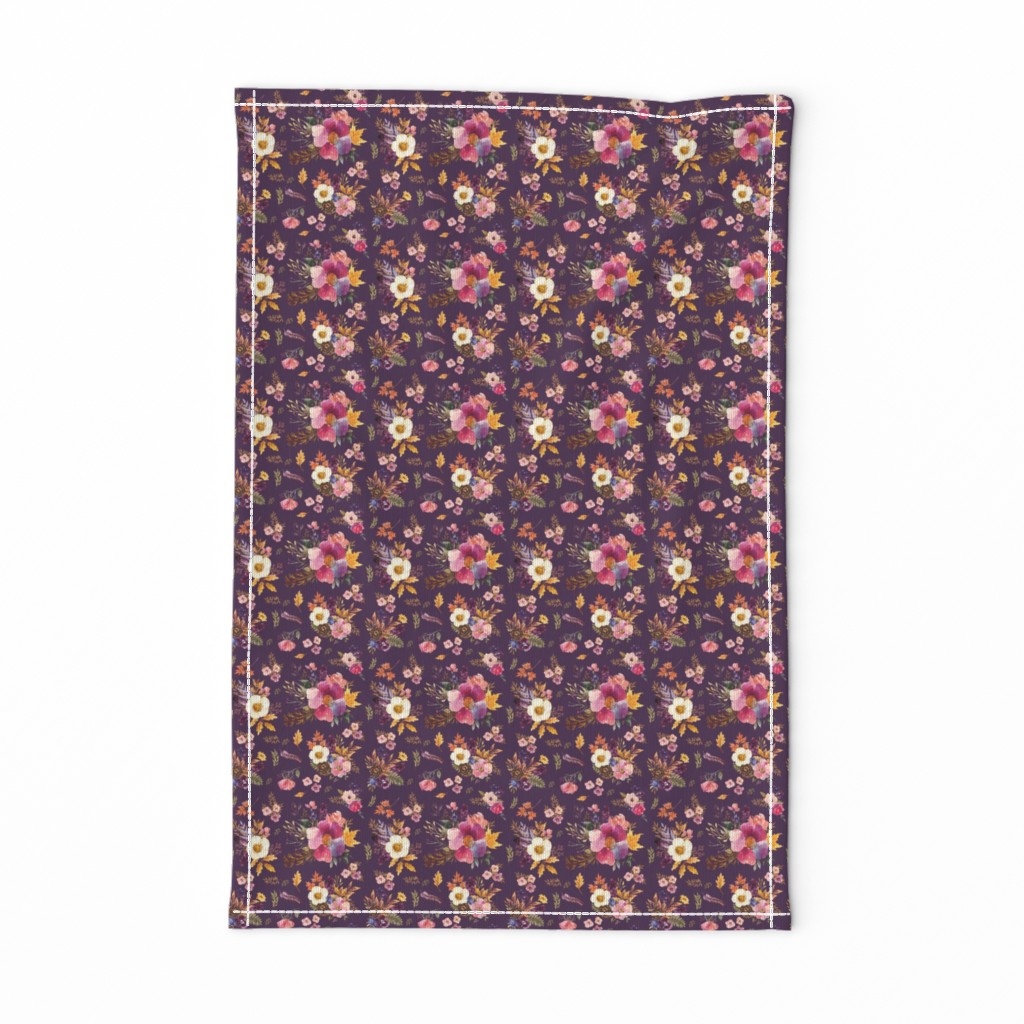 4" Fall Friends Floral - Purple