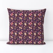 4" Fall Friends Floral - Purple