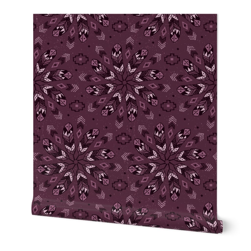 Bohemian Feathers (Plum)