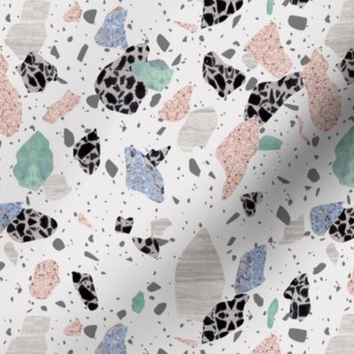 Terrazzo - Pastel Multi on White