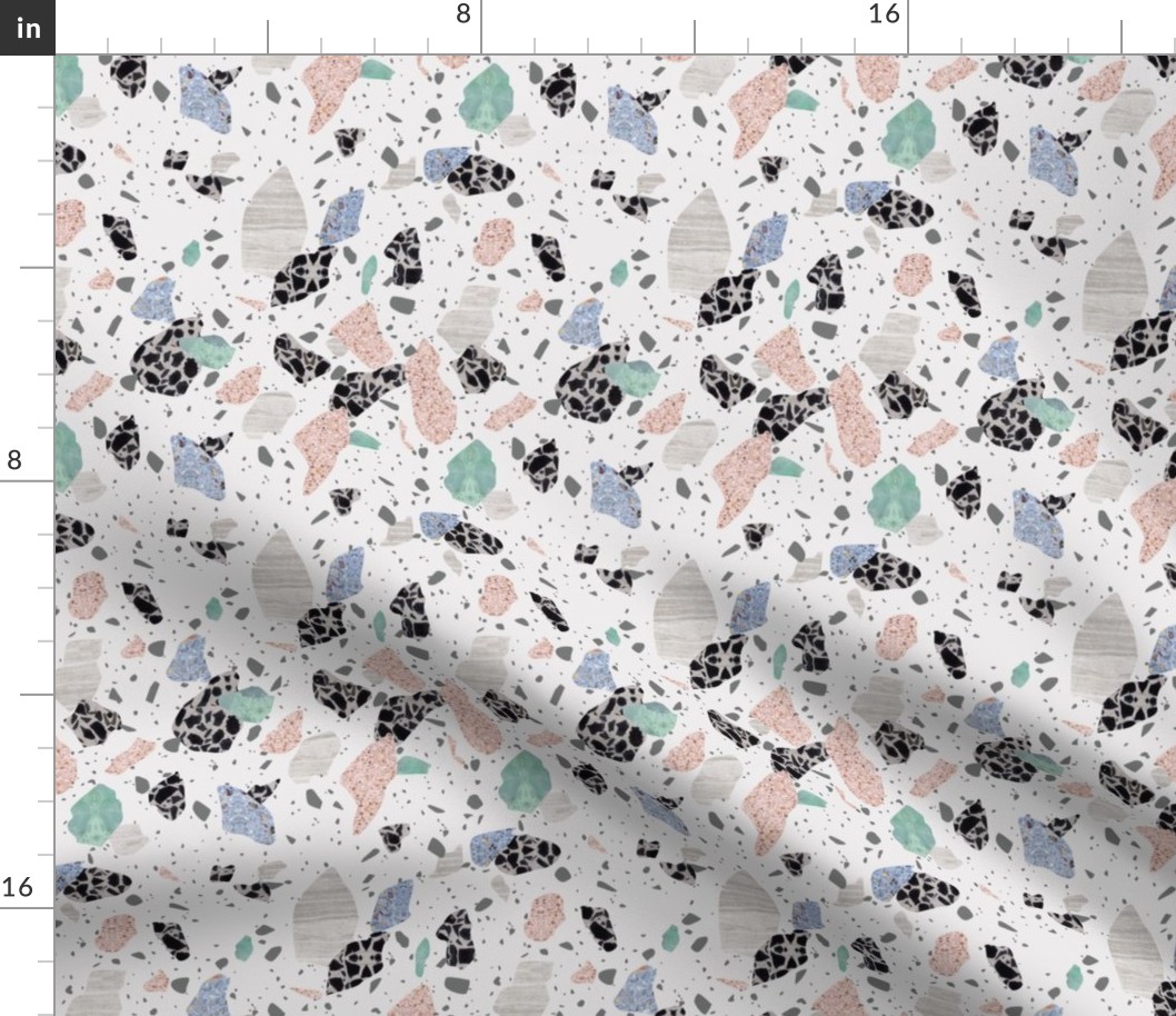 Terrazzo - Pastel Multi on White