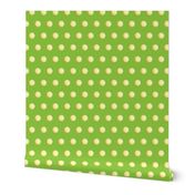 Yellow Dots On Lime Green 