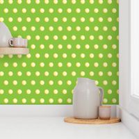 Yellow Dots On Lime Green 