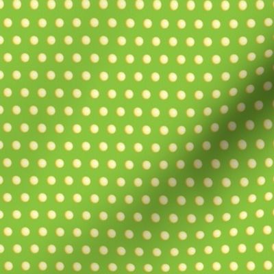 Yellow Dots On Lime Green 