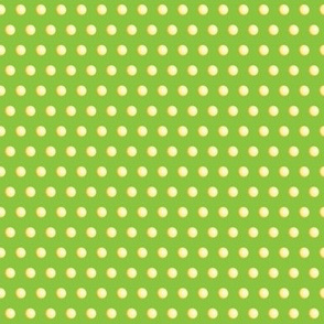 Yellow Dots On Lime Green 