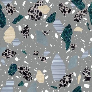 Terrazzo - Green on Gray