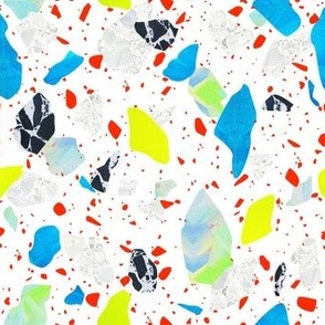 Terrazzo - Neon Multi on White