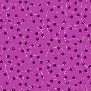 Dotted circles on violet leopard Texture  