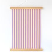 Summer Colours Vertical Stripes  - Narrow Pale Summer Pink Ribbons with Pale Summer Yellow and Summer Mauve