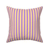 Summer Colours Vertical Stripes  - Narrow Pale Summer Pink Ribbons with Pale Summer Yellow and Summer Mauve