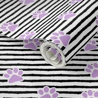 paws on stripes (purple)