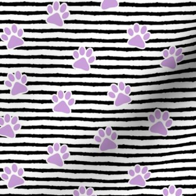 paws on stripes (purple)