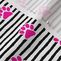 paws on stripes (pink)