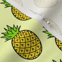 Tropical Pineapples on Yellow
