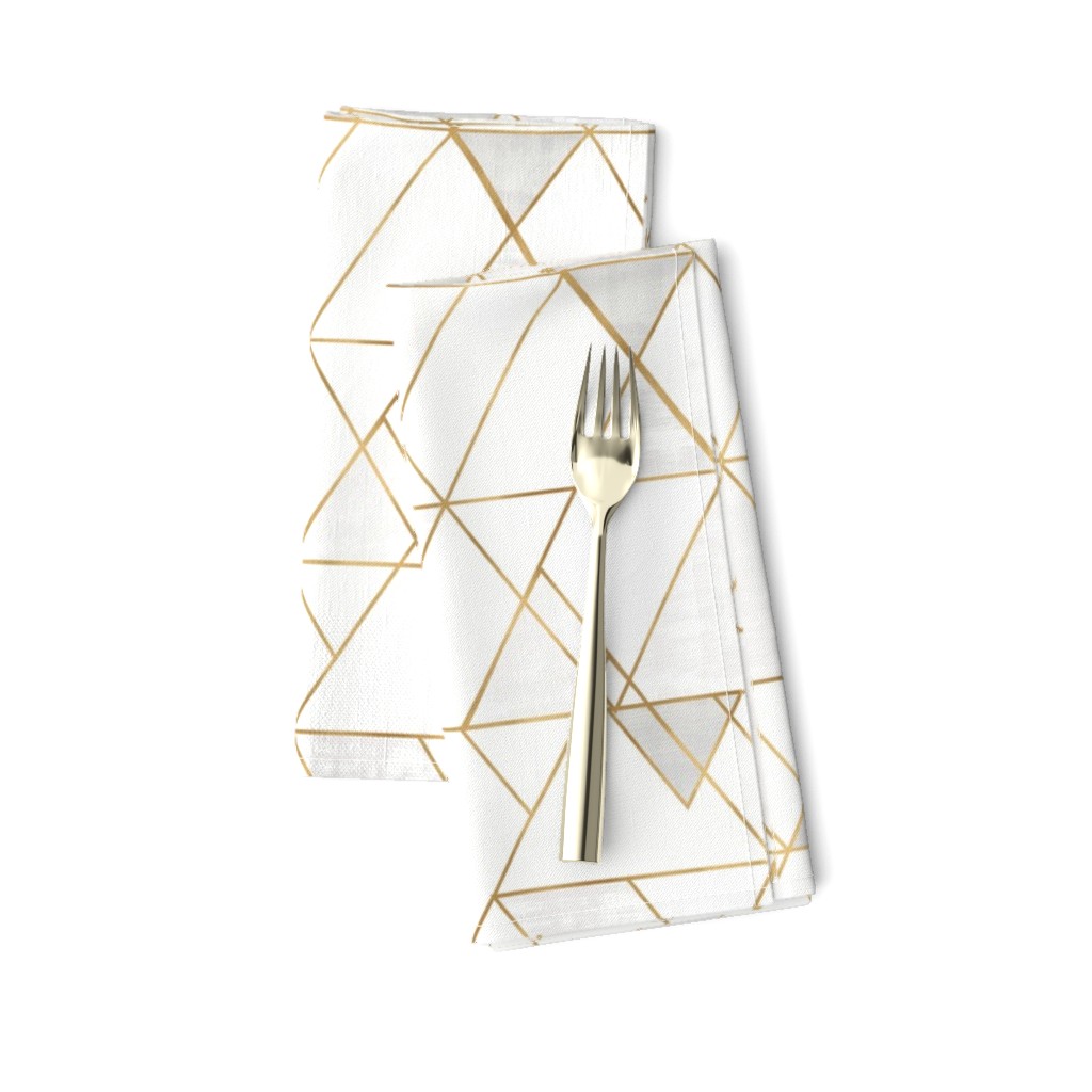 Mod Triangles - white + gold