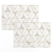 Mod Triangles - white + gold