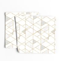 Mod Triangles - white + gold