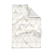 Mod Triangles - white + gold