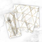 Mod Triangles - white + gold