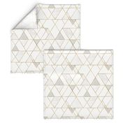 Mod Triangles - white + gold