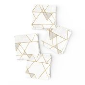 Mod Triangles - white + gold