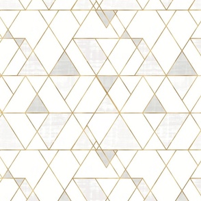 Mod Triangles - white + gold