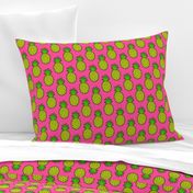 Tropical Pineapples on Pink