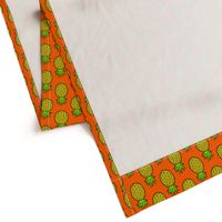 Tropical Pineapples on Orange