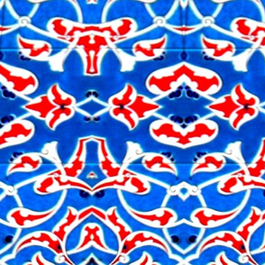 Tahtakale Pattern Silk Crepe de Chine