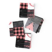Baby girl wholecloth - pink, gray, black