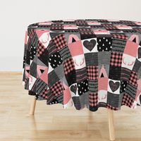 Baby girl wholecloth - pink, gray, black