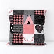 Baby girl wholecloth - pink, gray, black