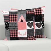 Baby girl wholecloth - pink, gray, black