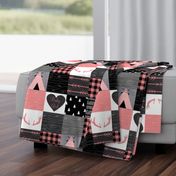 Baby girl wholecloth - pink, gray, black