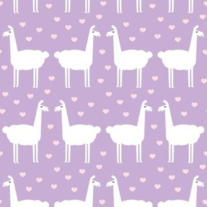 llama love - purple