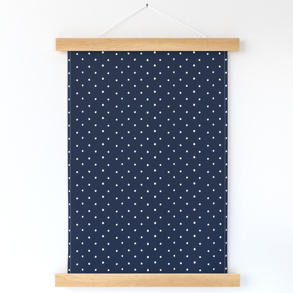 Navy + White Polka Dots