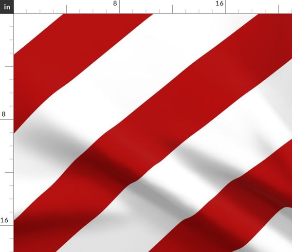 diagonal red and white stripes