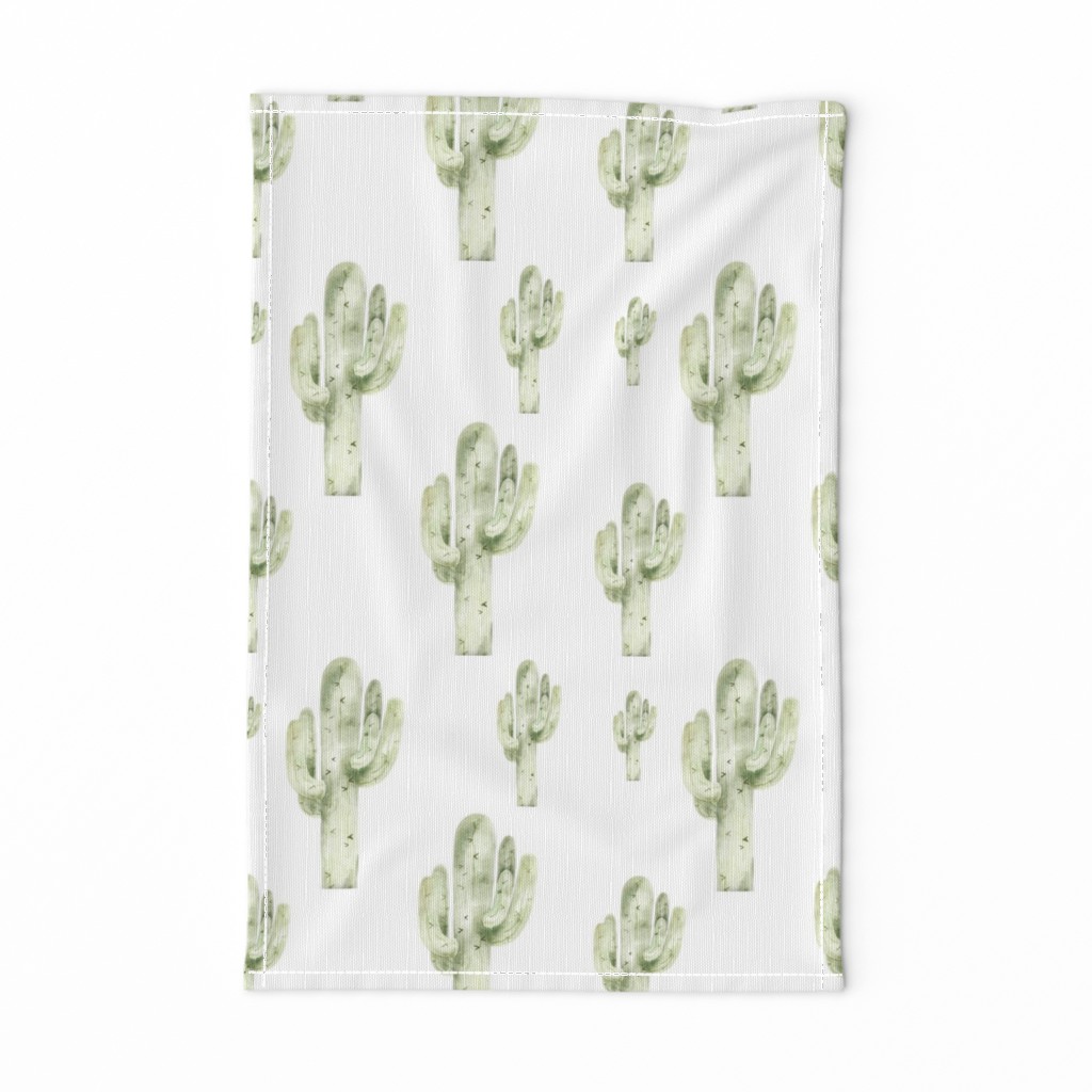 Green Watercolor Cactus