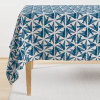 Geometric Birds - Blue on White