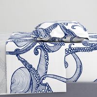 Cephalopod - Giant Octopi Navy & White