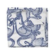 Cephalopod - Giant Octopi Navy & White