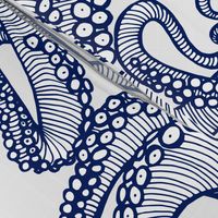 Cephalopod - Giant Octopi Navy & White