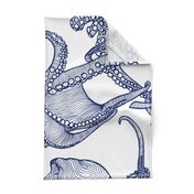 Cephalopod - Giant Octopi Navy & White