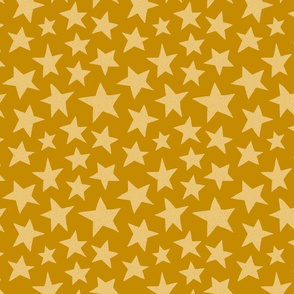 Doodle Stars on Mustard