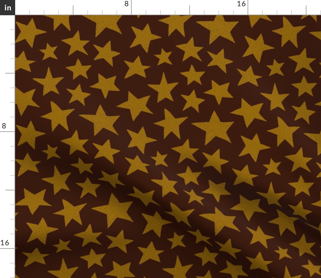 Doodle Stars on Brown