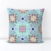 Colour Me Boho! Disk Distort /  Aqua,Blue,Pink,Purple